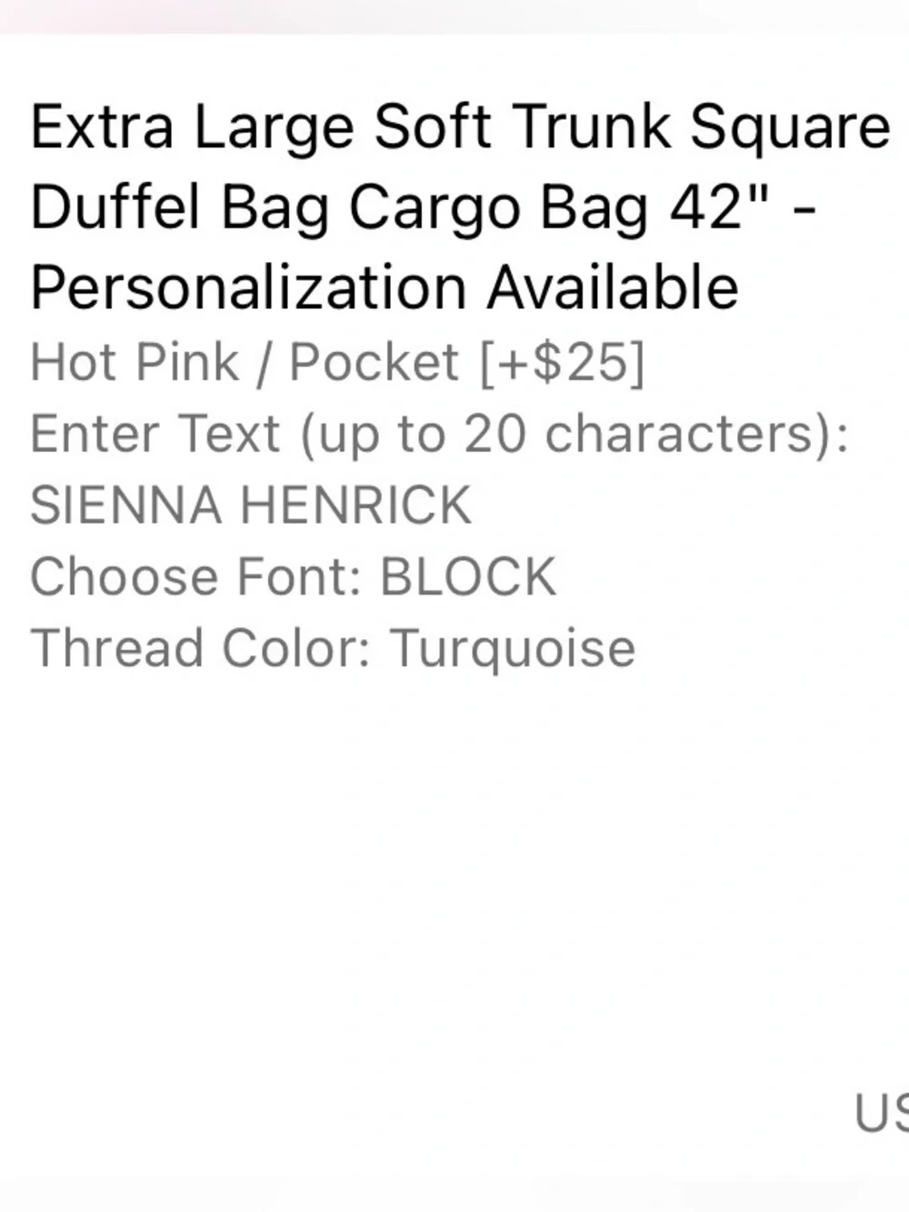 Extra Large 42” Soft Trunk Square Duffel Bag – Hot Pink 💖 Two Available